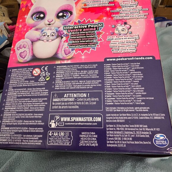 PEEK A BOO RAINBOW PANDA ROO w/ BABY *NIB* - Picture 3 of 4